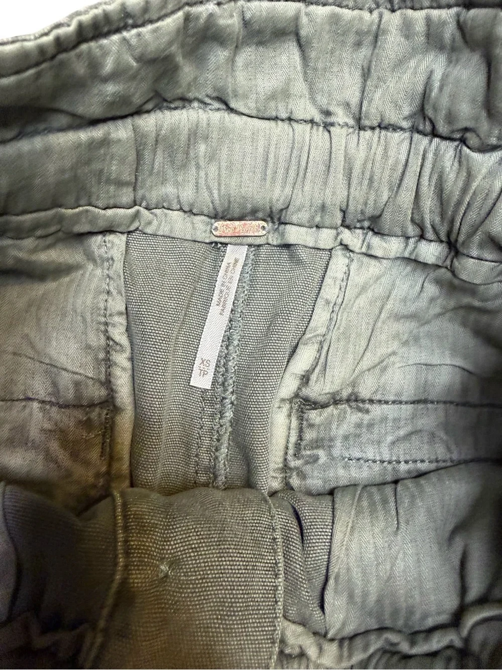 🌿Free People Margate High Rise Paperbag Trouser Pants Olive XS🌿‎